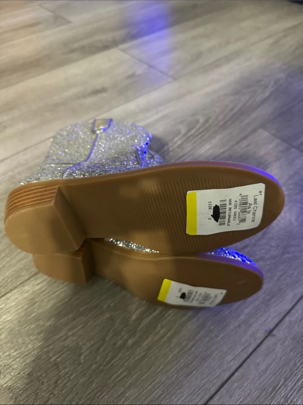 NWT Dolce Vita Silver Linz Glitter Kids Western Boots